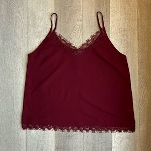 Maroon Lacey Tank Top